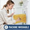 imageSmiry Bathroom Rugs Mat 30x20 Extra Soft Absorbent Chenille Bath Rugs Non Slip Rubber Backing Machine Washable Quick Dry Bath Mats for Bathroom Floor Tub Shower Home Decor Accessories GreyYellow