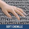 imageSmiry Bathroom Rugs Mat 30x20 Extra Soft Absorbent Chenille Bath Rugs Non Slip Rubber Backing Machine Washable Quick Dry Bath Mats for Bathroom Floor Tub Shower Home Decor Accessories GreyMedium Grey
