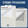 imageSmiry Bathroom Rugs Mat 30x20 Extra Soft Absorbent Chenille Bath Rugs Non Slip Rubber Backing Machine Washable Quick Dry Bath Mats for Bathroom Floor Tub Shower Home Decor Accessories GreyIvory