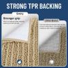 imageSmiry Bathroom Rugs Mat 30x20 Extra Soft Absorbent Chenille Bath Rugs Non Slip Rubber Backing Machine Washable Quick Dry Bath Mats for Bathroom Floor Tub Shower Home Decor Accessories GreyBeige