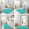 imageSmiry Bathroom Rugs Mat 30x20 Extra Soft Absorbent Chenille Bath Rugs Non Slip Rubber Backing Machine Washable Quick Dry Bath Mats for Bathroom Floor Tub Shower Home Decor Accessories GreyTurquoise