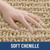 imageSmiry Bathroom Rugs Mat 30x20 Extra Soft Absorbent Chenille Bath Rugs Non Slip Rubber Backing Machine Washable Quick Dry Bath Mats for Bathroom Floor Tub Shower Home Decor Accessories GreyBeige