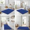 imageSmiry Bathroom Rugs Mat 30x20 Extra Soft Absorbent Chenille Bath Rugs Non Slip Rubber Backing Machine Washable Quick Dry Bath Mats for Bathroom Floor Tub Shower Home Decor Accessories GreyRoyal Blue