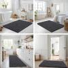 imageSmiry Bathroom Rugs Mat 30x20 Extra Soft Absorbent Chenille Bath Rugs Non Slip Rubber Backing Machine Washable Quick Dry Bath Mats for Bathroom Floor Tub Shower Home Decor Accessories GreyDark Grey