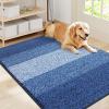 imageSmiry Dog Door Mat for Muddy Paws Absorbs Moisture and Dirt LowProfile Entryway Mat with NonSlip Backing Entry Indoor Outdoor Doormat for Inside Floor 30x20 Inches BlackNavy Blue