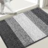 imageSmiry Dog Door Mat for Muddy Paws Absorbs Moisture and Dirt LowProfile Entryway Mat with NonSlip Backing Entry Indoor Outdoor Doormat for Inside Floor 30x20 Inches BlackGrey