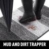 imageSmiry Dog Door Mat for Muddy Paws Absorbs Moisture and Dirt LowProfile Entryway Mat with NonSlip Backing Entry Indoor Outdoor Doormat for Inside Floor 30x20 Inches BlackGrey