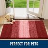 imageSmiry Dog Door Mat for Muddy Paws Absorbs Moisture and Dirt LowProfile Entryway Mat with NonSlip Backing Entry Indoor Outdoor Doormat for Inside Floor 30x20 Inches BlackBurgundy