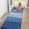 imageSmiry Dog Door Mat for Muddy Paws Absorbs Moisture and Dirt LowProfile Entryway Mat with NonSlip Backing Entry Indoor Outdoor Doormat for Inside Floor 30x20 Inches BlackNavy Blue