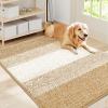 imageSmiry Dog Door Mat for Muddy Paws Absorbs Moisture and Dirt LowProfile Entryway Mat with NonSlip Backing Entry Indoor Outdoor Doormat for Inside Floor 30x20 Inches BlackBeige