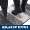imageSmiry Dog Door Mat for Muddy Paws Absorbs Moisture and Dirt LowProfile Entryway Mat with NonSlip Backing Entry Indoor Outdoor Doormat for Inside Floor 30x20 Inches BlackGrey