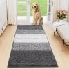 imageSmiry Dog Door Mat for Muddy Paws Absorbs Moisture and Dirt LowProfile Entryway Mat with NonSlip Backing Entry Indoor Outdoor Doormat for Inside Floor 30x20 Inches BlackGrey