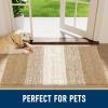 imageSmiry Dog Door Mat for Muddy Paws Absorbs Moisture and Dirt LowProfile Entryway Mat with NonSlip Backing Entry Indoor Outdoor Doormat for Inside Floor 30x20 Inches BlackBeige