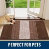 imageSmiry Dog Door Mat for Muddy Paws Absorbs Moisture and Dirt LowProfile Entryway Mat with NonSlip Backing Entry Indoor Outdoor Doormat for Inside Floor 30x20 Inches BlackBrown
