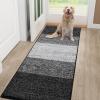 imageSmiry Dog Door Mat for Muddy Paws Absorbs Moisture and Dirt LowProfile Entryway Mat with NonSlip Backing Entry Indoor Outdoor Doormat for Inside Floor 30x20 Inches BlackBlack