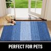imageSmiry Dog Door Mat for Muddy Paws Absorbs Moisture and Dirt LowProfile Entryway Mat with NonSlip Backing Entry Indoor Outdoor Doormat for Inside Floor 30x20 Inches BlackNavy Blue