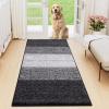 imageSmiry Dog Door Mat for Muddy Paws Absorbs Moisture and Dirt LowProfile Entryway Mat with NonSlip Backing Entry Indoor Outdoor Doormat for Inside Floor 30x20 Inches BlackBlack