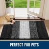 imageSmiry Dog Door Mat for Muddy Paws Absorbs Moisture and Dirt LowProfile Entryway Mat with NonSlip Backing Entry Indoor Outdoor Doormat for Inside Floor 30x20 Inches BlackBlack