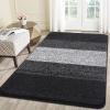 imageSmiry Dog Door Mat for Muddy Paws Absorbs Moisture and Dirt LowProfile Entryway Mat with NonSlip Backing Entry Indoor Outdoor Doormat for Inside Floor 30x20 Inches BlackBlack