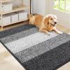 imageSmiry Dog Door Mat for Muddy Paws Absorbs Moisture and Dirt LowProfile Entryway Mat with NonSlip Backing Entry Indoor Outdoor Doormat for Inside Floor 30x20 Inches BlackGrey