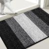 imageSmiry Dog Door Mat for Muddy Paws Absorbs Moisture and Dirt LowProfile Entryway Mat with NonSlip Backing Entry Indoor Outdoor Doormat for Inside Floor 30x20 Inches BlackBlack