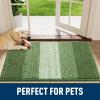 imageSmiry Dog Door Mat for Muddy Paws Absorbs Moisture and Dirt LowProfile Entryway Mat with NonSlip Backing Entry Indoor Outdoor Doormat for Inside Floor 30x20 Inches BlackGreen