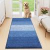 imageSmiry Dog Door Mat for Muddy Paws Absorbs Moisture and Dirt LowProfile Entryway Mat with NonSlip Backing Entry Indoor Outdoor Doormat for Inside Floor 30x20 Inches BlackNavy Blue
