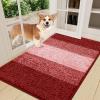 imageSmiry Dog Door Mat for Muddy Paws Absorbs Moisture and Dirt LowProfile Entryway Mat with NonSlip Backing Entry Indoor Outdoor Doormat for Inside Floor 30x20 Inches BlackBurgundy