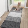 imageSmiry Dog Door Mat for Muddy Paws Absorbs Moisture and Dirt LowProfile Entryway Mat with NonSlip Backing Entry Indoor Outdoor Doormat for Inside Floor 30x20 Inches BlackGrey