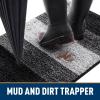 imageSmiry Dog Door Mat for Muddy Paws Absorbs Moisture and Dirt LowProfile Entryway Mat with NonSlip Backing Entry Indoor Outdoor Doormat for Inside Floor 30x20 Inches BlackBlack