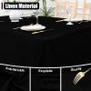 imageSmiry Rectangle Faux Linen Table Cloth Waterproof Burlap Fabric Tablecloth Washable Decorative Farmhouse Table Covers for Kitchen Dining Parties 52x70 Amber BronzeBlack