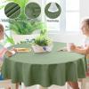 imageSmiry Rectangle Faux Linen Table Cloth Waterproof Burlap Fabric Tablecloth Washable Decorative Farmhouse Table Covers for Kitchen Dining Parties 52x70 Amber BronzeOlive Green