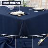 imageSmiry Rectangle Faux Linen Table Cloth Waterproof Burlap Fabric Tablecloth Washable Decorative Farmhouse Table Covers for Kitchen Dining Parties 52x70 Amber BronzeNavy
