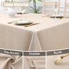 imageSmiry Rectangle Faux Linen Table Cloth Waterproof Burlap Fabric Tablecloth Washable Decorative Farmhouse Table Covers for Kitchen Dining Parties 52x70 Amber BronzeLinen