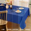 imageSmiry Rectangle Faux Linen Table Cloth Waterproof Burlap Fabric Tablecloth Washable Decorative Farmhouse Table Covers for Kitchen Dining Parties 52x70 Amber BronzeIndigo