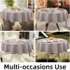 imageSmiry Rectangle Faux Linen Table Cloth Waterproof Burlap Fabric Tablecloth Washable Decorative Farmhouse Table Covers for Kitchen Dining Parties 52x70 Amber BronzeCoffee