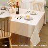 imageSmiry Rectangle Faux Linen Table Cloth Waterproof Burlap Fabric Tablecloth Washable Decorative Farmhouse Table Covers for Kitchen Dining Parties 52x70 Amber BronzeChampagne