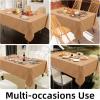 imageSmiry Rectangle Faux Linen Table Cloth Waterproof Burlap Fabric Tablecloth Washable Decorative Farmhouse Table Covers for Kitchen Dining Parties 52x70 Amber BronzeAmber Bronze