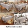 imageSmiry Rectangle Faux Linen Table Cloth Waterproof Burlap Fabric Tablecloth Washable Decorative Farmhouse Table Covers for Kitchen Dining Parties 52x70 Amber BronzeCoffee