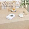 imageSmiry Rectangle Faux Linen Table Cloth Waterproof Burlap Fabric Tablecloth Washable Decorative Farmhouse Table Covers for Kitchen Dining Parties 52x70 Amber BronzeChampagne