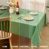 imageSmiry Rectangle Faux Linen Table Cloth Waterproof Burlap Fabric Tablecloth Washable Decorative Farmhouse Table Covers for Kitchen Dining Parties 52x70 Amber BronzeOlive Green