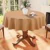imageSmiry Rectangle Faux Linen Table Cloth Waterproof Burlap Fabric Tablecloth Washable Decorative Farmhouse Table Covers for Kitchen Dining Parties 52x70 Amber BronzeAmber Bronze