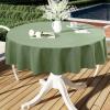 imageSmiry Rectangle Faux Linen Table Cloth Waterproof Burlap Fabric Tablecloth Washable Decorative Farmhouse Table Covers for Kitchen Dining Parties 52x70 Amber BronzeOlive Green