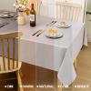 imageSmiry Rectangle Faux Linen Table Cloth Waterproof Burlap Fabric Tablecloth Washable Decorative Farmhouse Table Covers for Kitchen Dining Parties 52x70 Amber BronzeCoffee