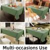 imageSmiry Rectangle Faux Linen Table Cloth Waterproof Burlap Fabric Tablecloth Washable Decorative Farmhouse Table Covers for Kitchen Dining Parties 52x70 Amber BronzeOlive Green