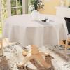 imageSmiry Rectangle Faux Linen Table Cloth Waterproof Burlap Fabric Tablecloth Washable Decorative Farmhouse Table Covers for Kitchen Dining Parties 52x70 Amber BronzeTan