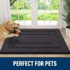 imageSmiry Dog Door Mat for Muddy Paws Indoor Entrance Absorbs Moisture and Dirt LowProfile Washable Front Door Mat for Floor Home Entryway 30x20 Inches GreyDark Grey