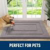 imageSmiry Dog Door Mat for Muddy Paws Indoor Entrance Absorbs Moisture and Dirt LowProfile Washable Front Door Mat for Floor Home Entryway 30x20 Inches GreyGrey