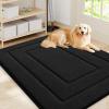 imageSmiry Dog Door Mat for Muddy Paws Indoor Entrance Absorbs Moisture and Dirt LowProfile Washable Front Door Mat for Floor Home Entryway 30x20 Inches GreyBlack