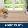 imageSmiry Dog Door Mat for Muddy Paws Indoor Entrance Absorbs Moisture and Dirt LowProfile Washable Front Door Mat for Floor Home Entryway 30x20 Inches GreyBeige